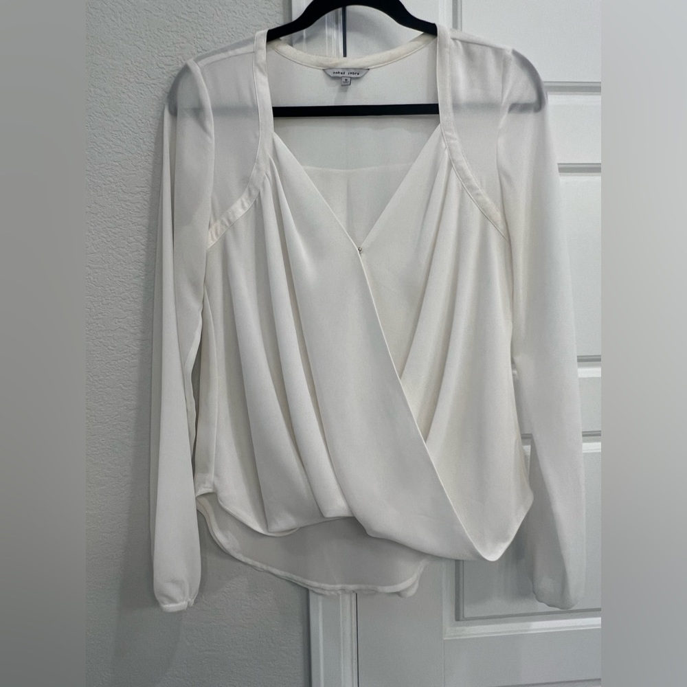 Naked Zebra Faux-wrap Blouse